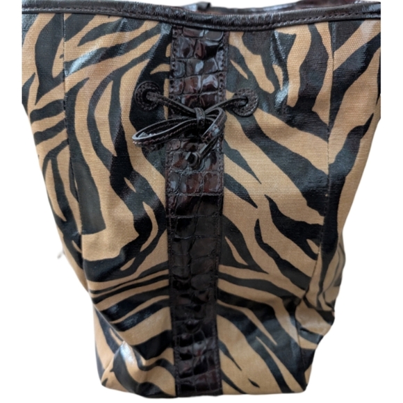 Brighton Zebra Print Tote Bag Africa Stories - Picture 4 of 15
